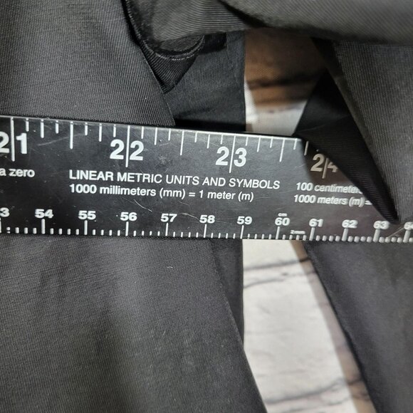 Gallery Woman Black Button-Up Coat 1X Cotton/Polyester Blend With Pockets - Picture 9 of 10